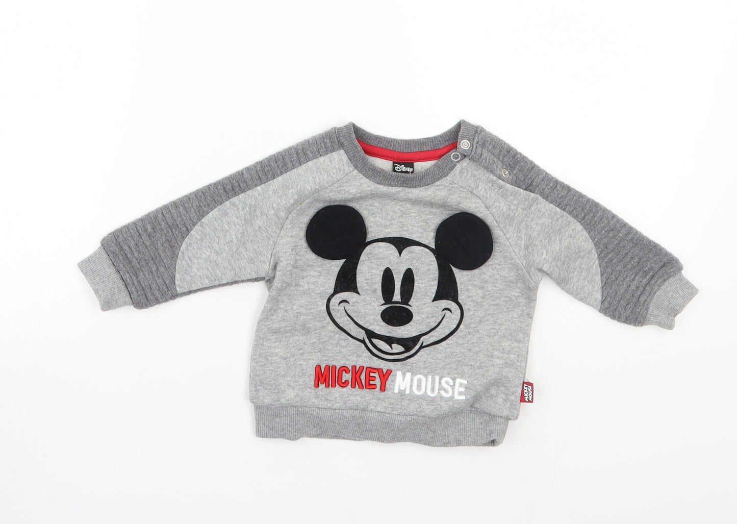 Disney Girls Grey   Pullover Jumper Size 6-9 Months