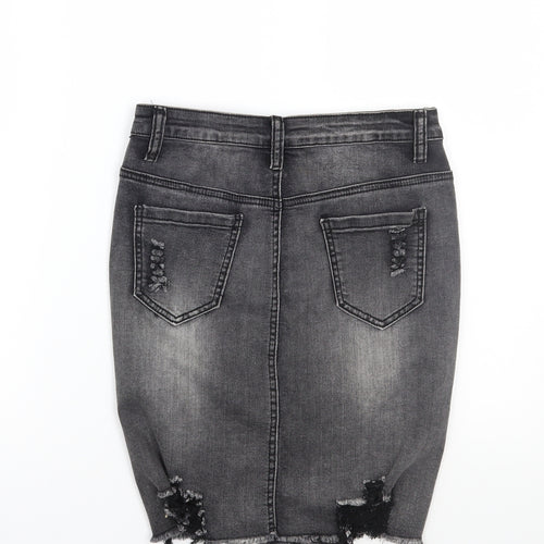 Girl vivi Womens Grey   A-Line Skirt Size 8