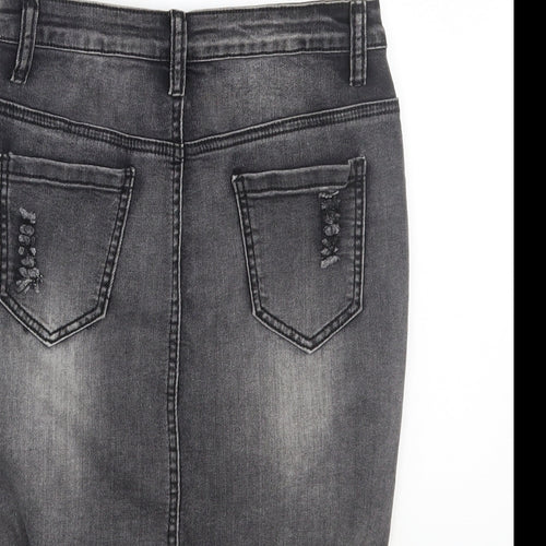 Girl vivi Womens Grey   A-Line Skirt Size 8