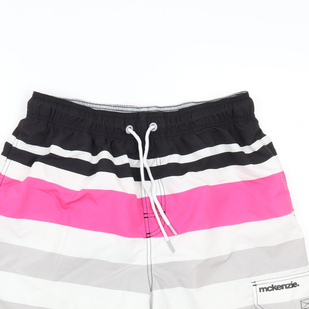 McKenzie Mens Grey Striped  Bermuda Shorts Size XL