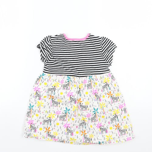 Mini Club Girls White Floral  Basic T-Shirt Size 3-4 Years
