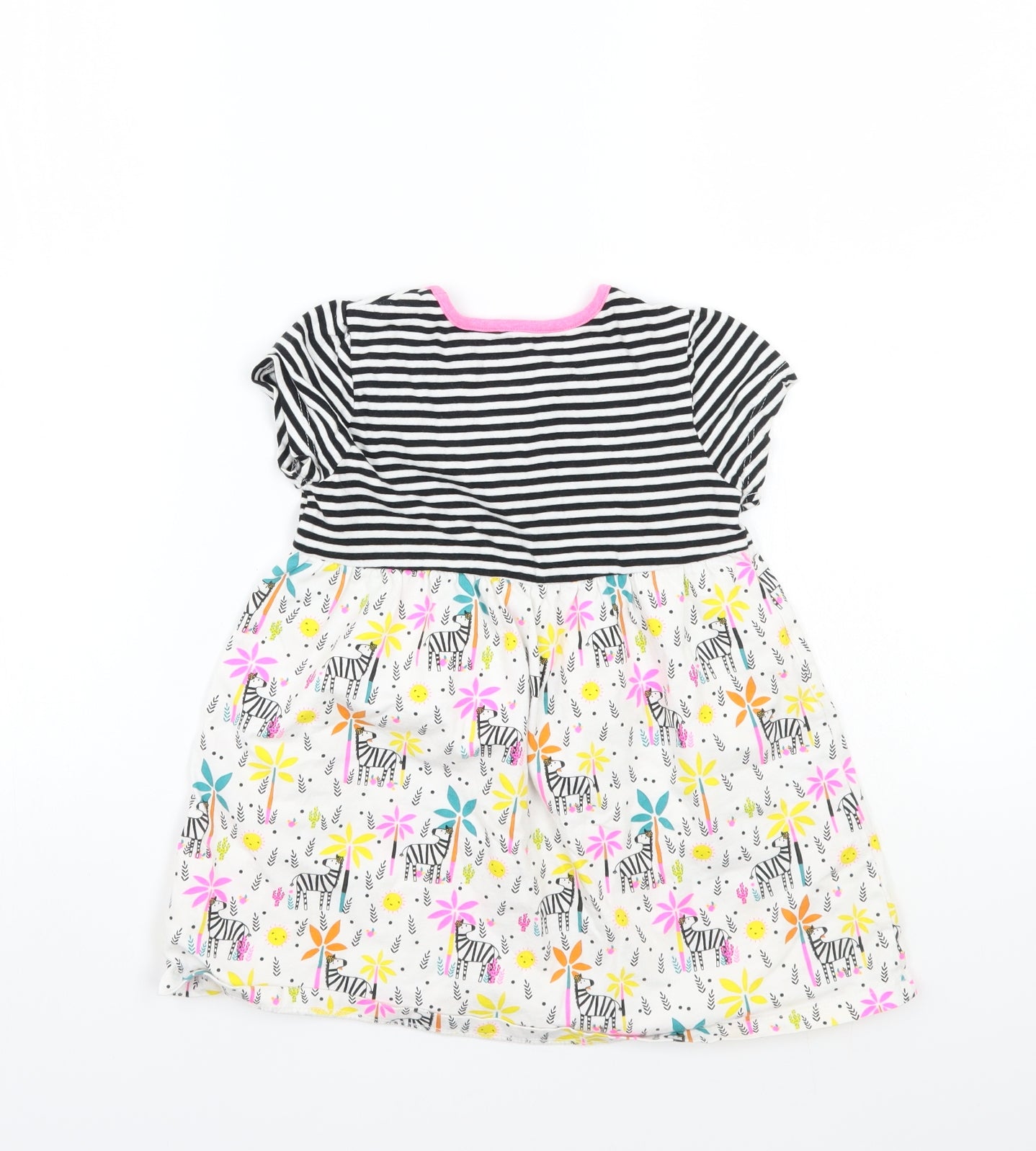 Mini Club Girls White Floral  Basic T-Shirt Size 3-4 Years