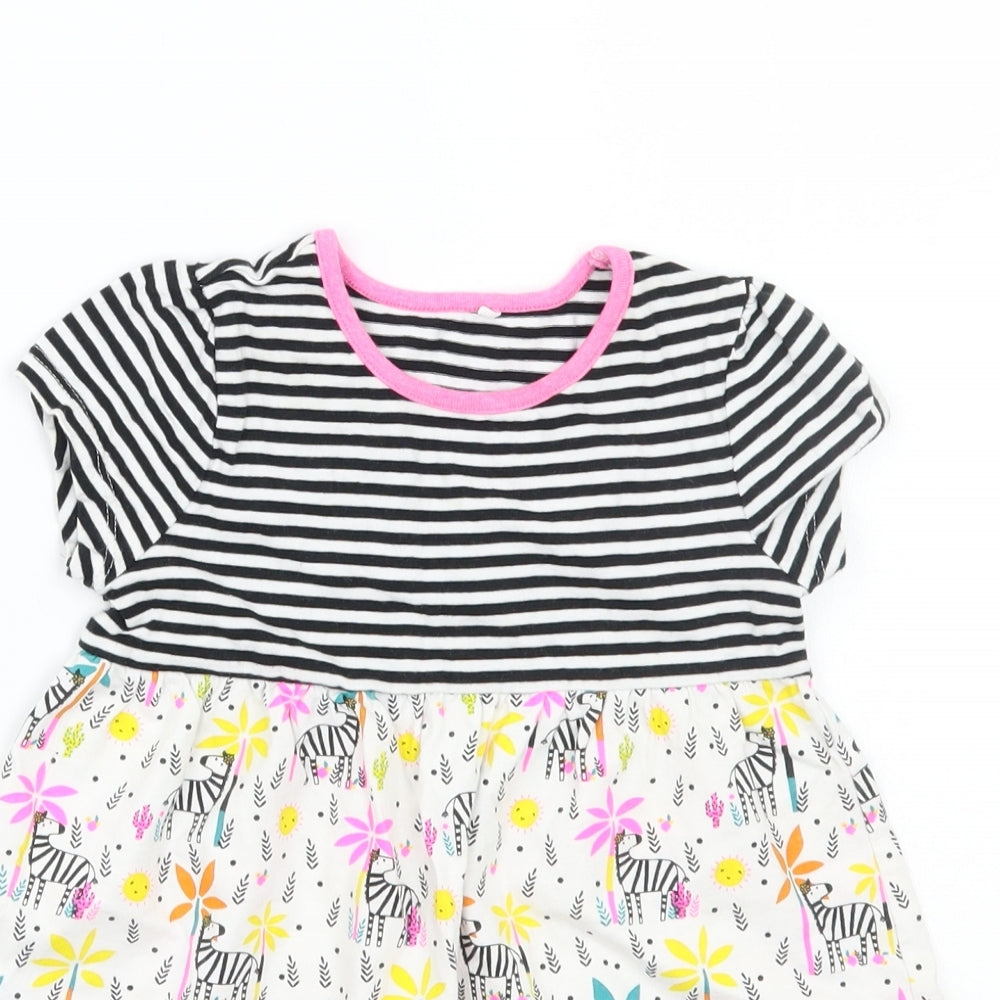 Mini Club Girls White Floral  Basic T-Shirt Size 3-4 Years