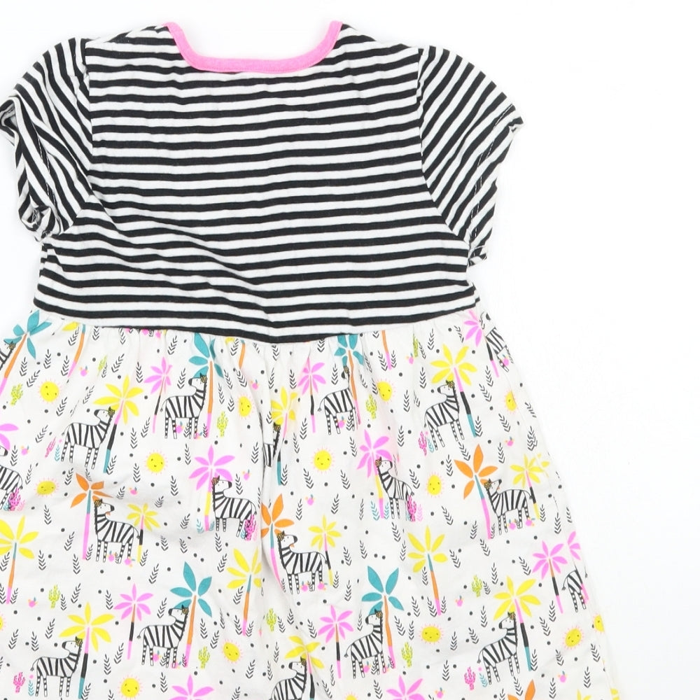 Mini Club Girls White Floral  Basic T-Shirt Size 3-4 Years