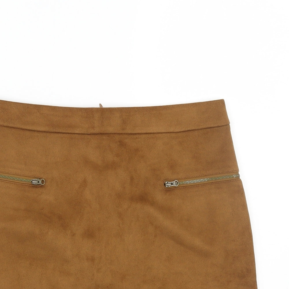 Papaya Womens Brown   A-Line Skirt Size 10