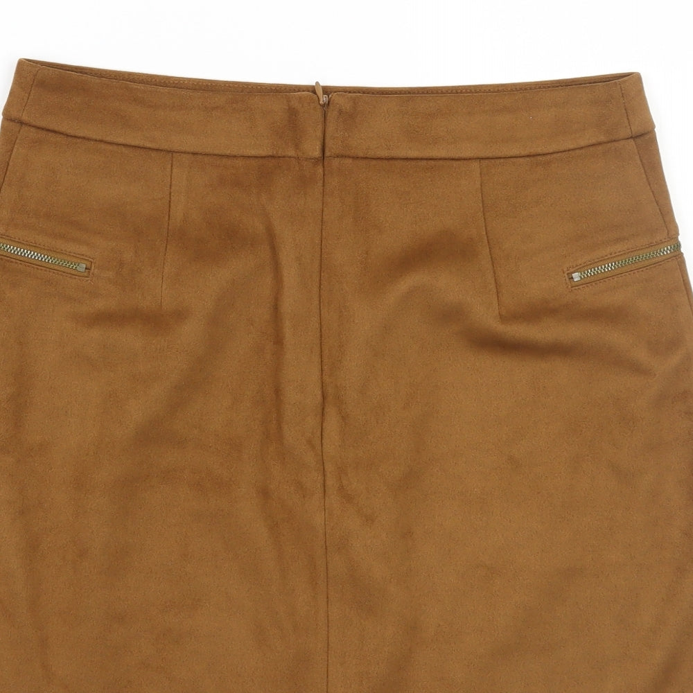 Papaya Womens Brown   A-Line Skirt Size 10