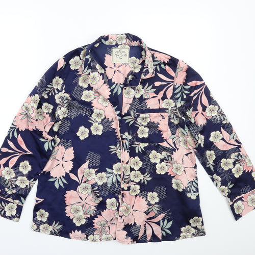 Matalan Womens Blue Floral  Kaftan Pyjama Top Size M