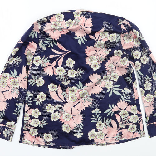 Matalan Womens Blue Floral  Kaftan Pyjama Top Size M