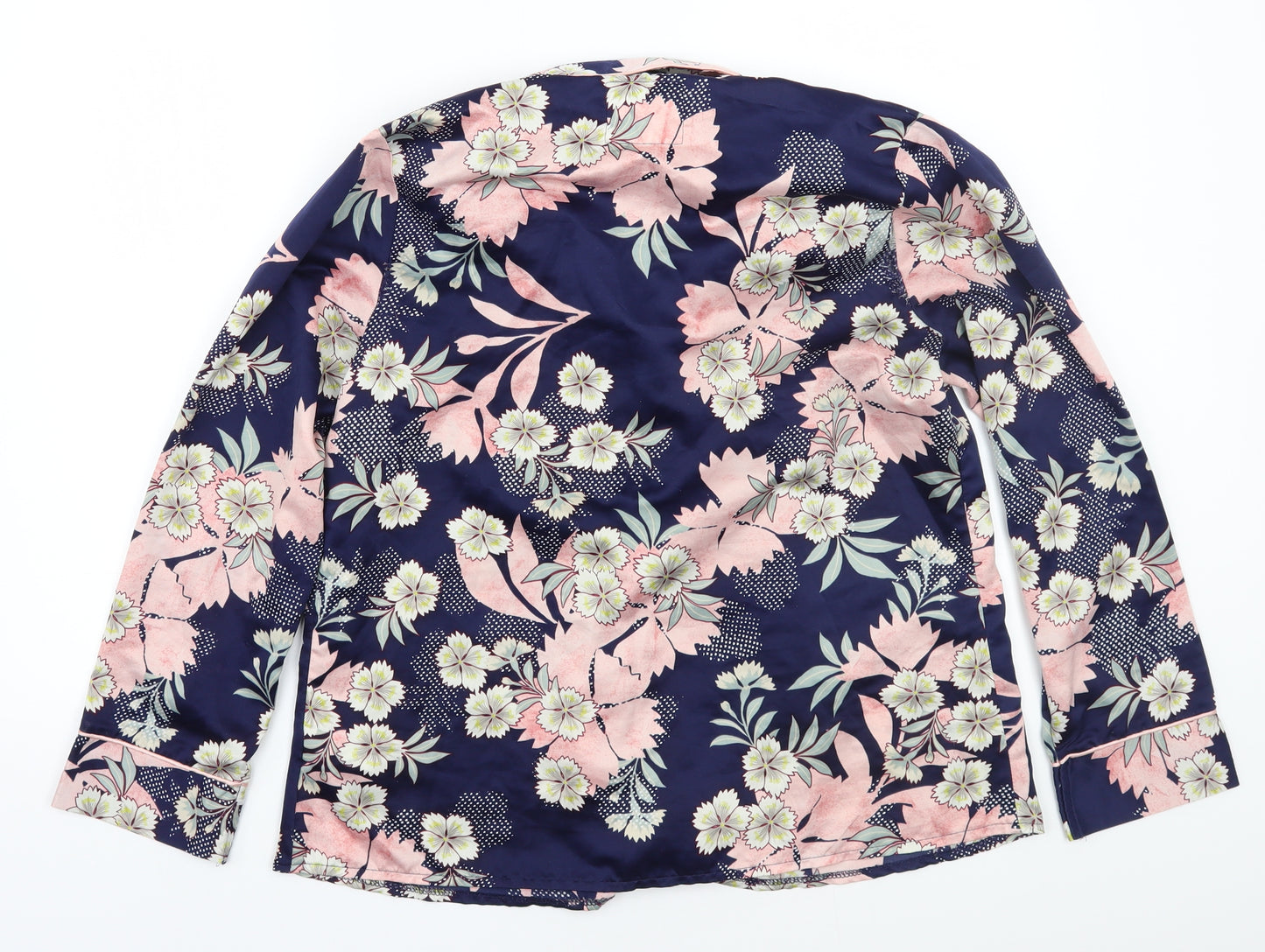 Matalan Womens Blue Floral  Kaftan Pyjama Top Size M