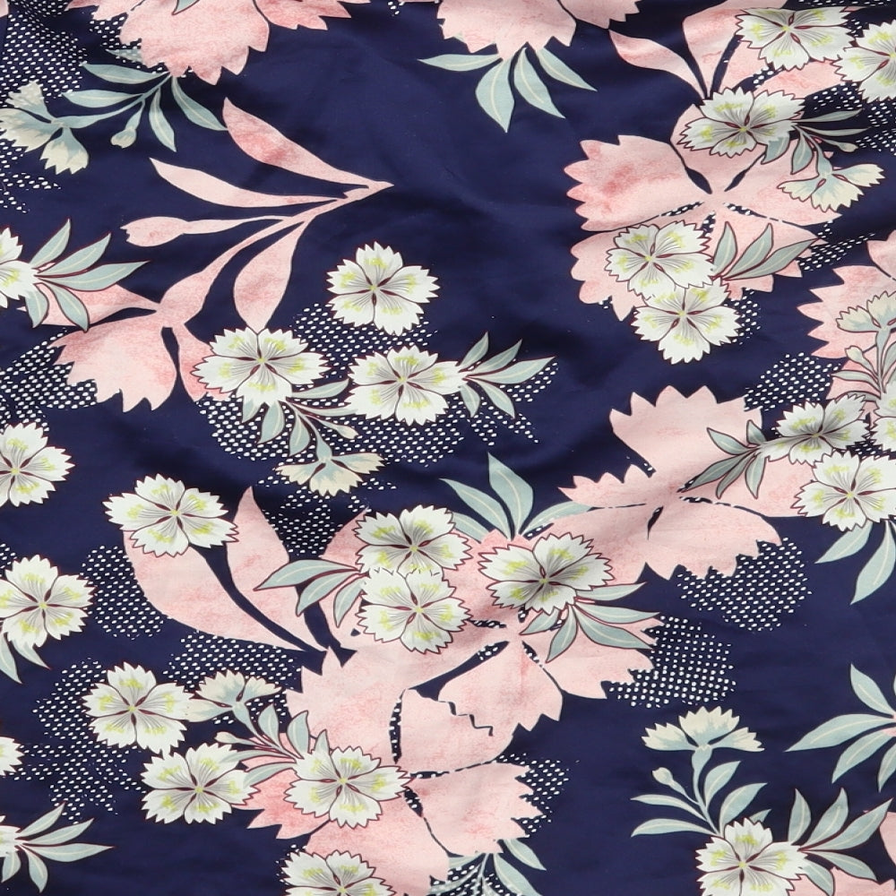 Matalan Womens Blue Floral  Kaftan Pyjama Top Size M