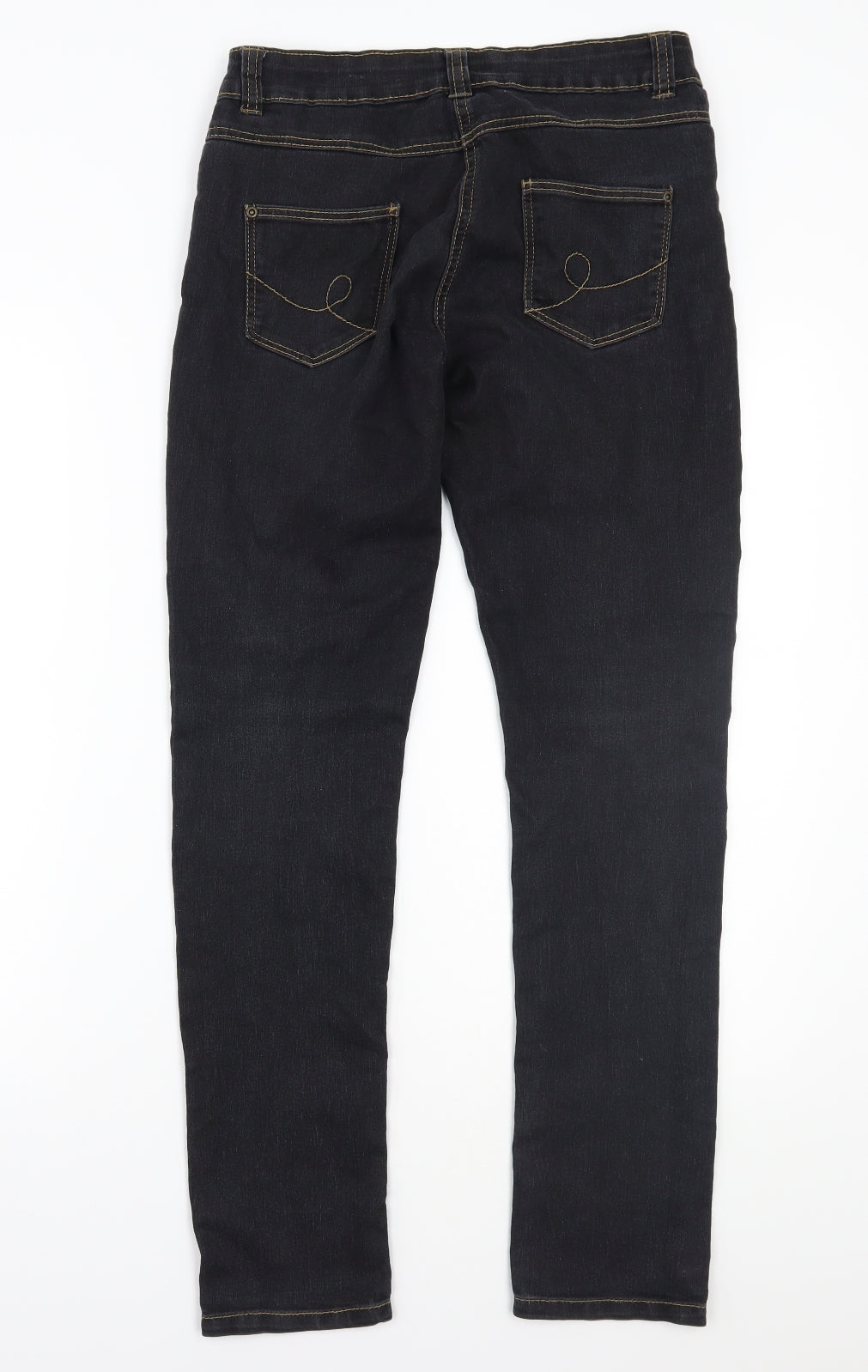 Denim & Co. Girls Black   Straight Jeans Size 12 Years