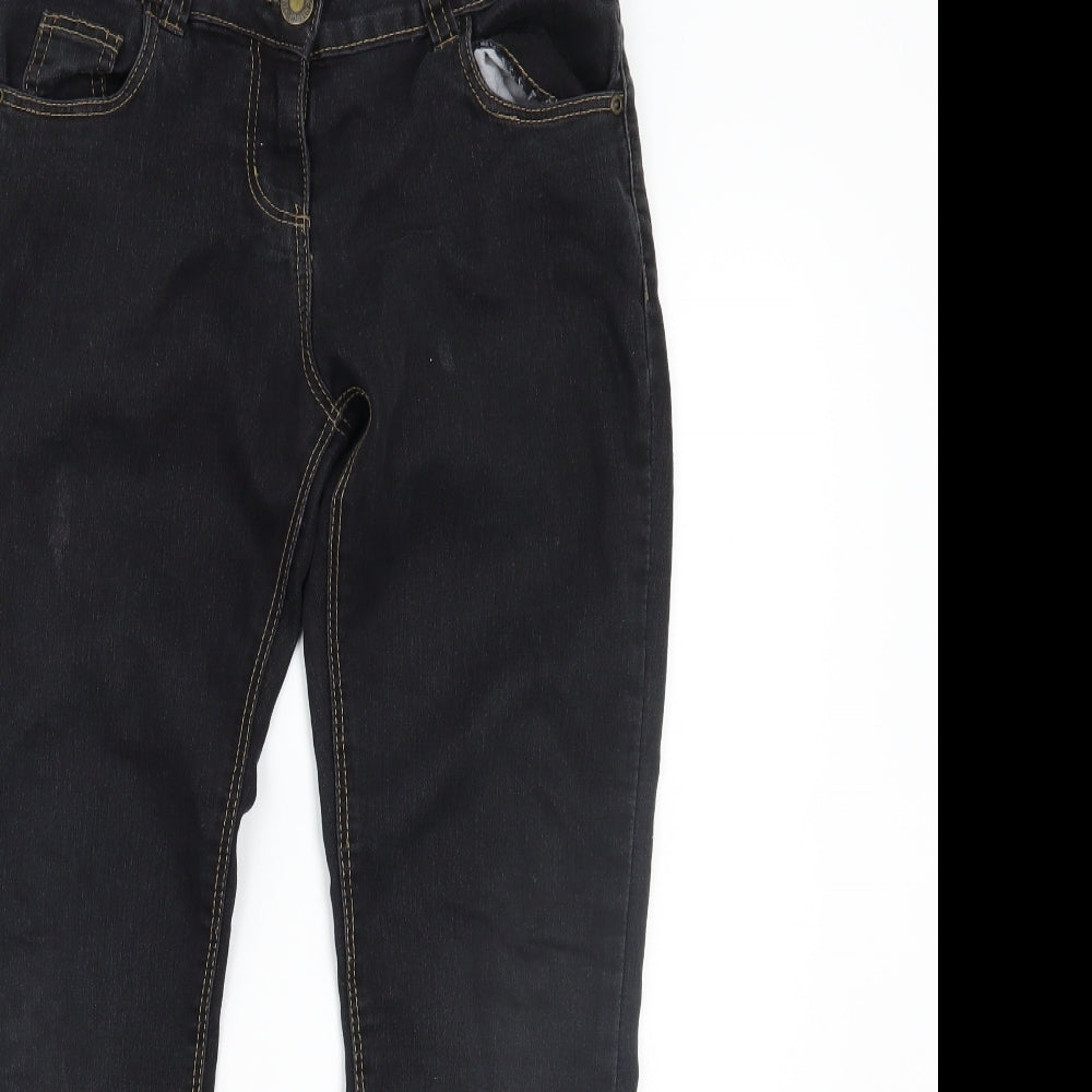 Denim & Co. Girls Black   Straight Jeans Size 12 Years