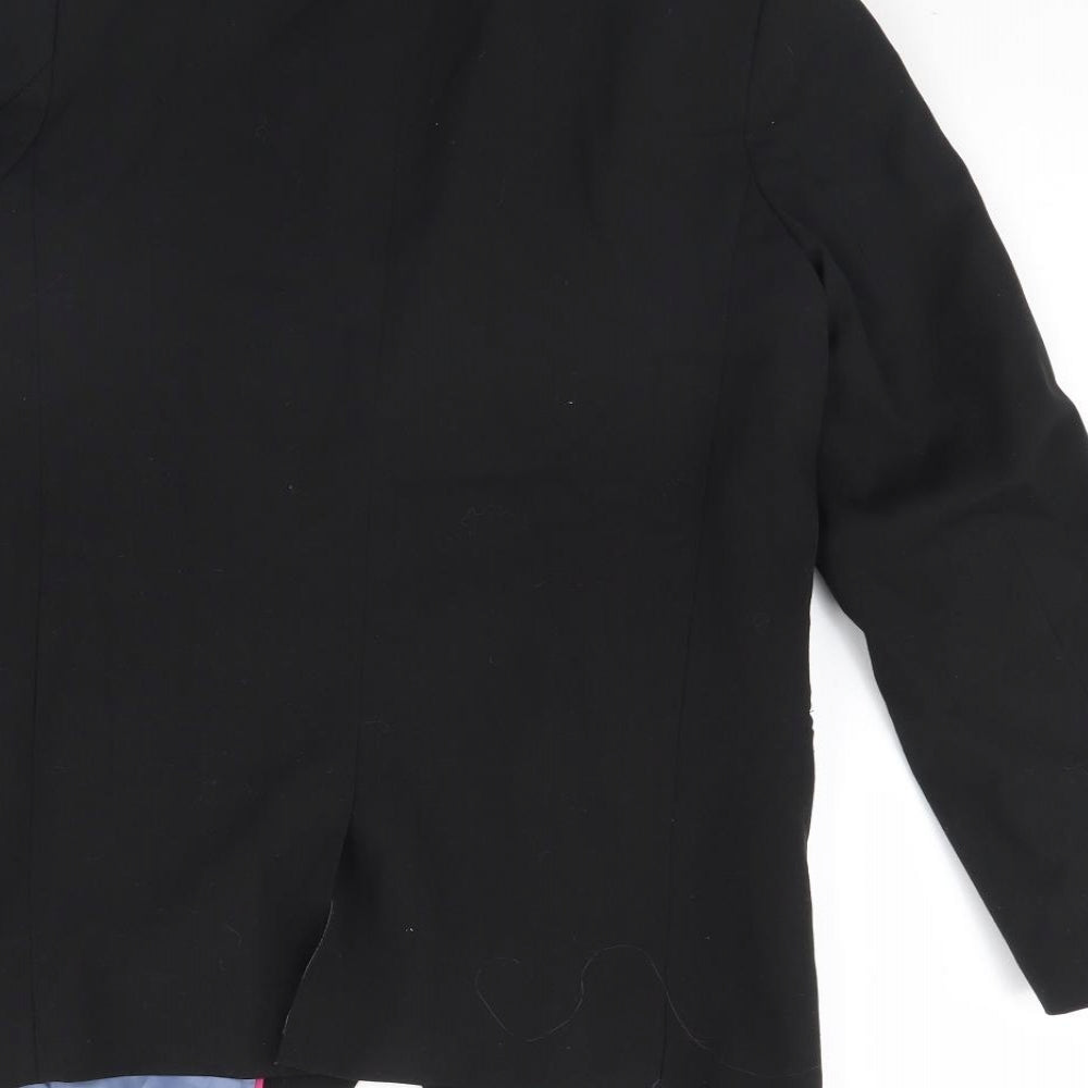 Preworn Mens Black   Jacket Blazer Size 34  - Shoulder Pads