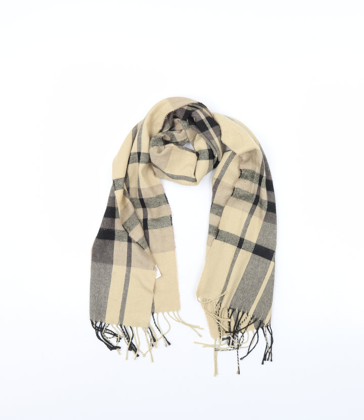 Preworn Womens Brown Plaid Scarf