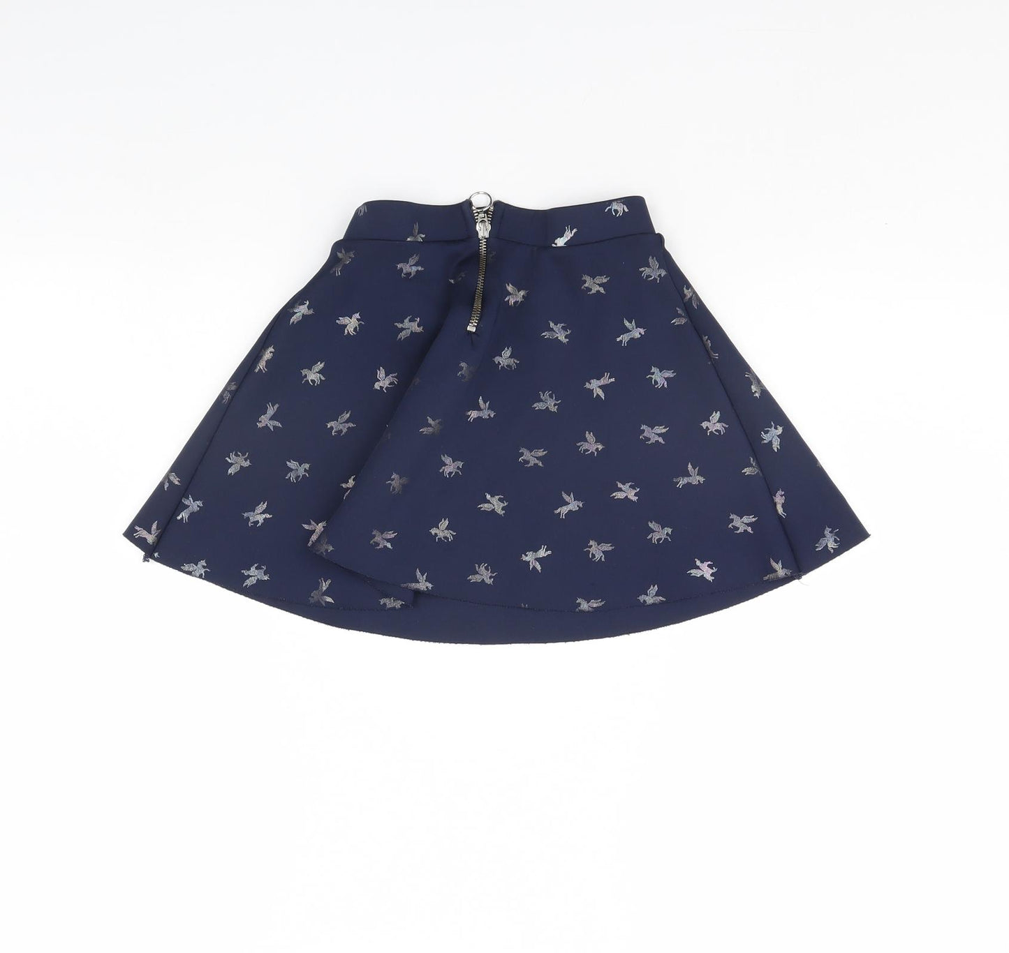 H&M Girls Blue Spotted  Flare Skirt Size 7 Years