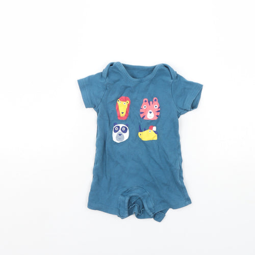 m&s Baby Blue   Babygrow One-Piece Size 3-6 Months  - Animal