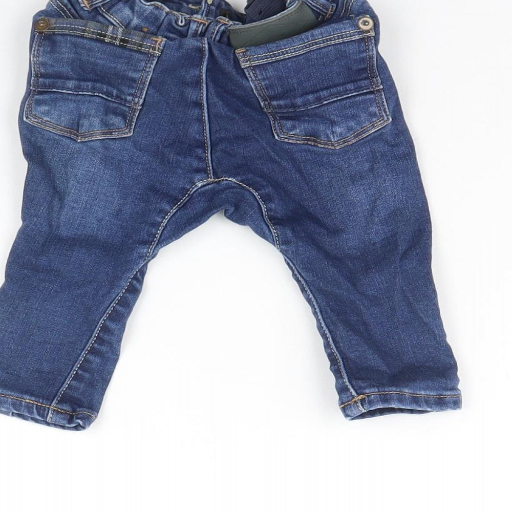 Zara Baby Blue  Denim Capri Trousers Size 3-6 Months