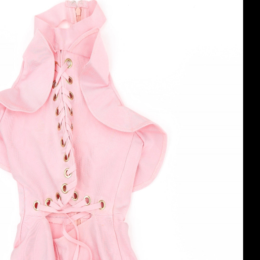 Aike Womens Pink   Playsuit One-Piece Size M L3 in