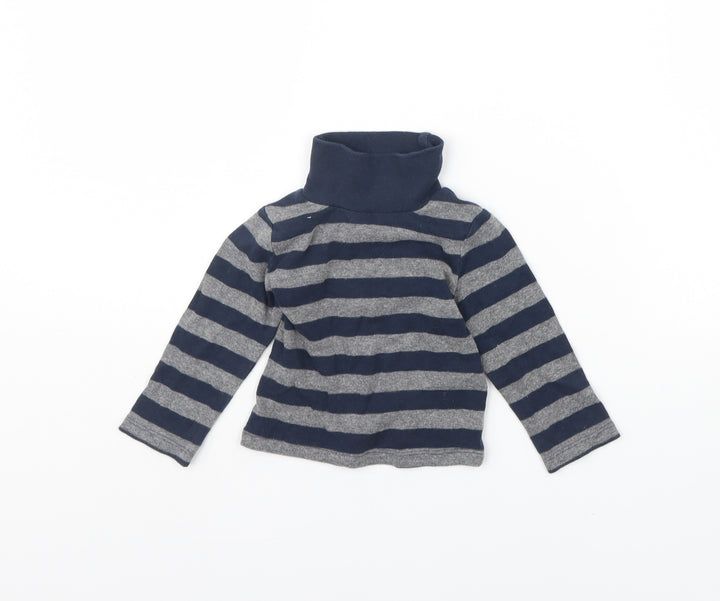 Mini Rebel Baby Blue Striped Pullover Jumper Size 9-12 Months