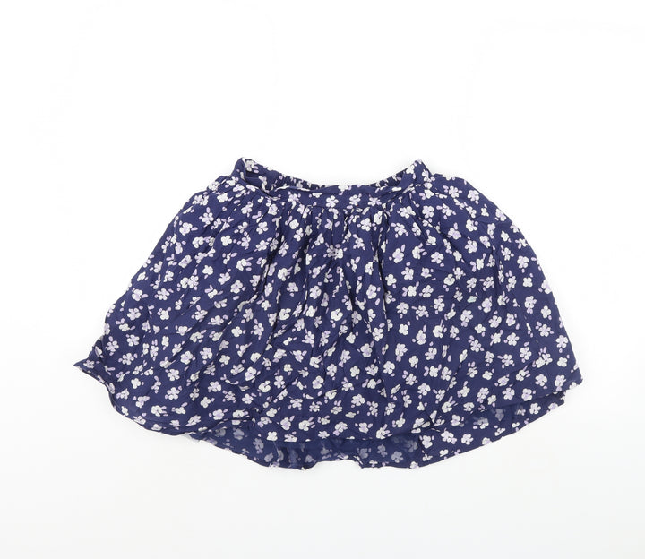 George Girls Blue Floral  Flare Skirt Size 12 Years