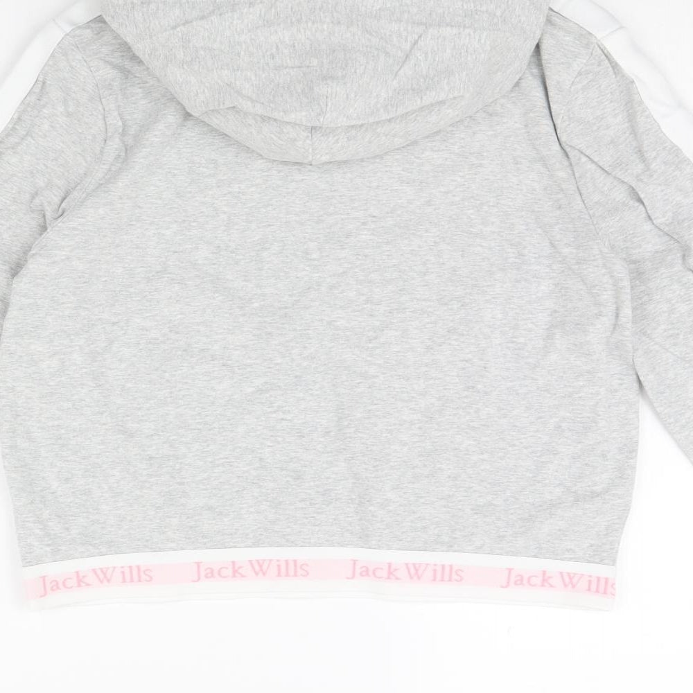 Jack Wills Womens Grey   Pullover Hoodie Size 8