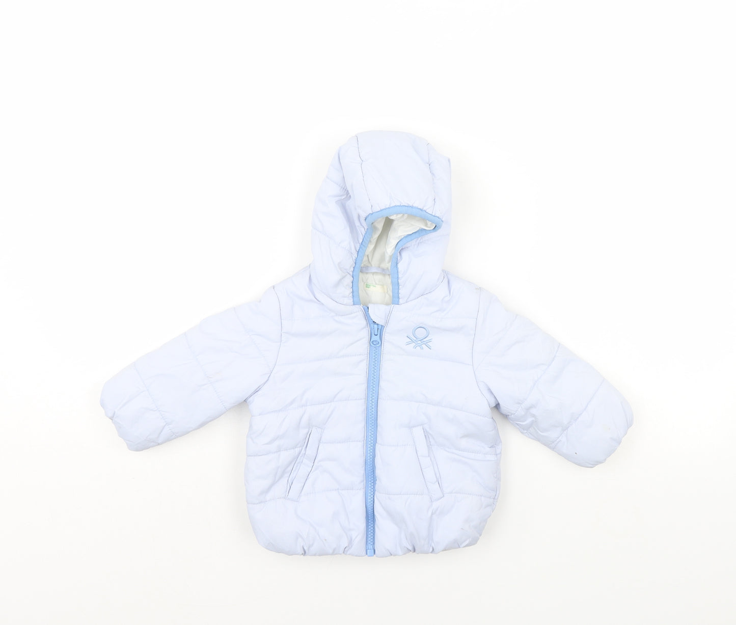 Benneton Boys Blue   Rain Coat Coat Size 9-12 Months