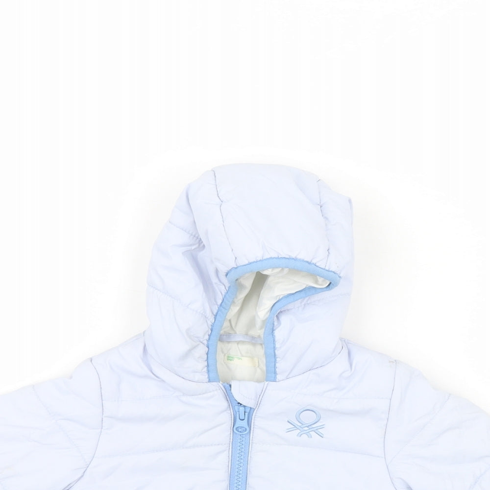 Benneton Boys Blue   Rain Coat Coat Size 9-12 Months
