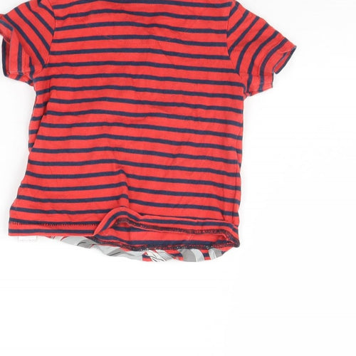 Monsoon Baby Red Striped  Basic T-Shirt Size 12 Months  - Hippo