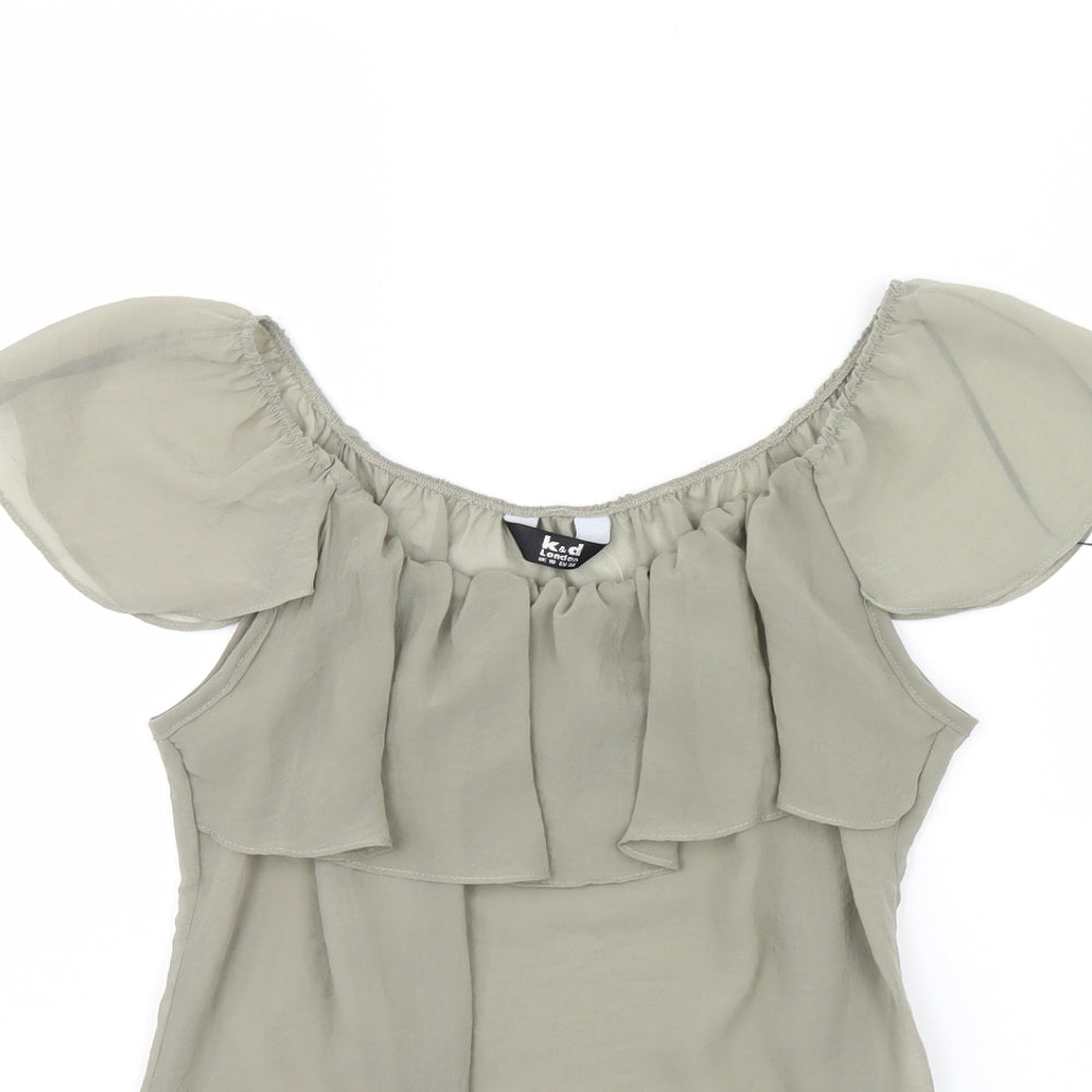 K&D Womens Green   Basic Blouse Size 10