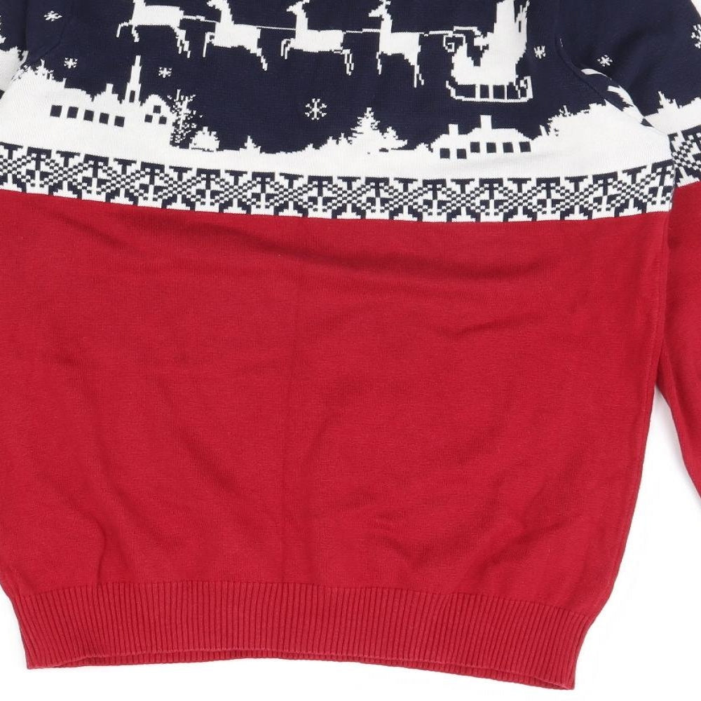 NEXT Boys Red   Pullover Jumper Size 15 Years  - chrismas jumper