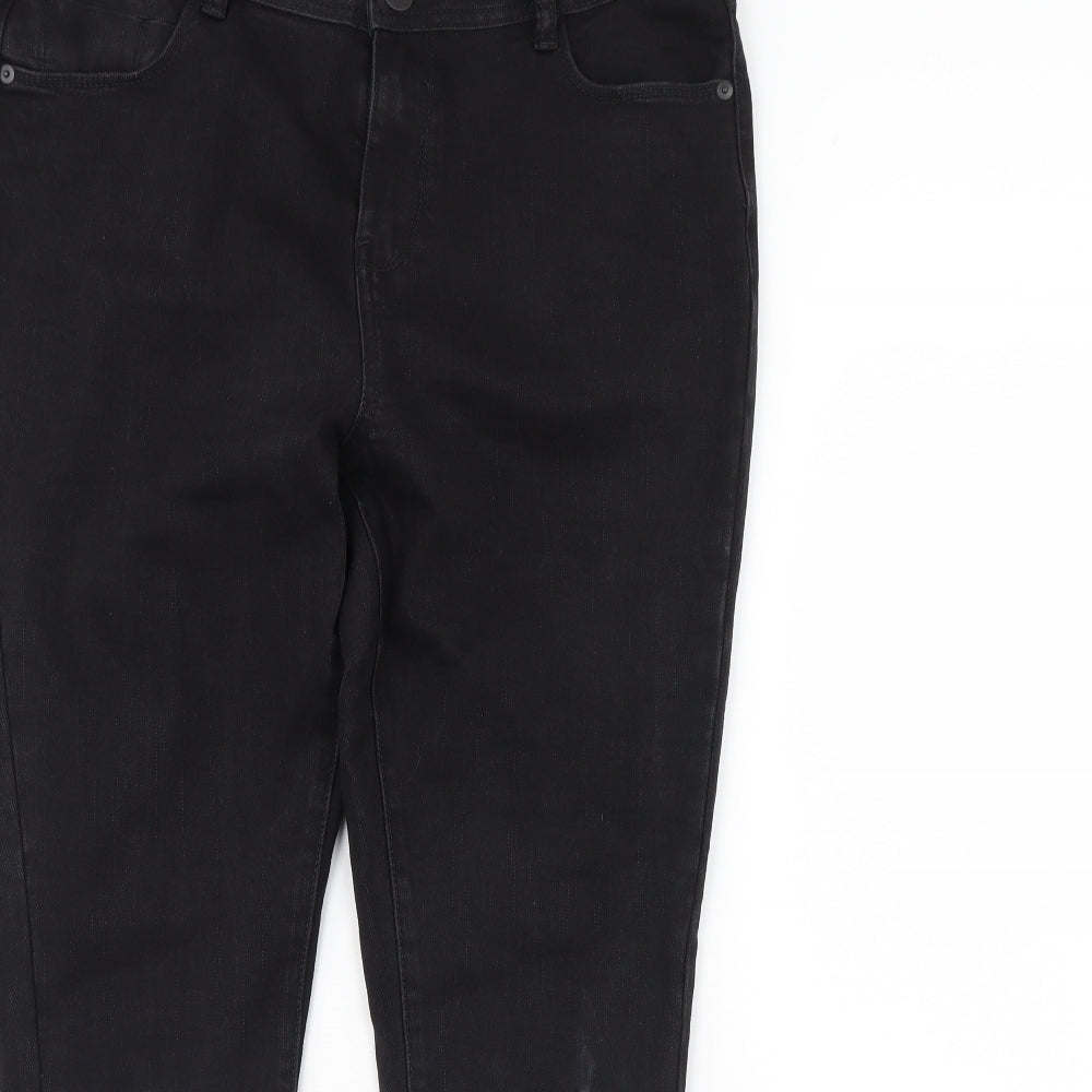 George Womens Black  Denim Skinny Jeans Size 16 L30 in