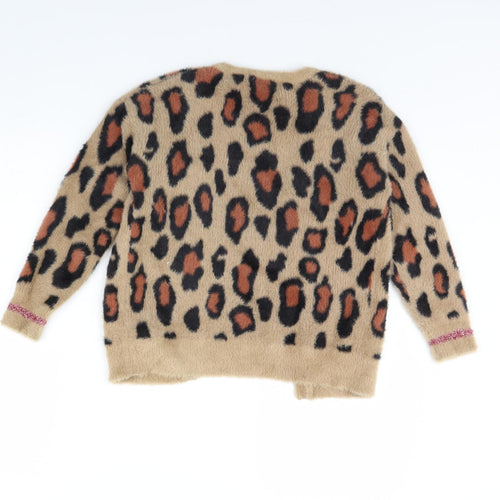 I Love Girls Wear Girls Brown Animal Print  Jacket  Size 5 Years