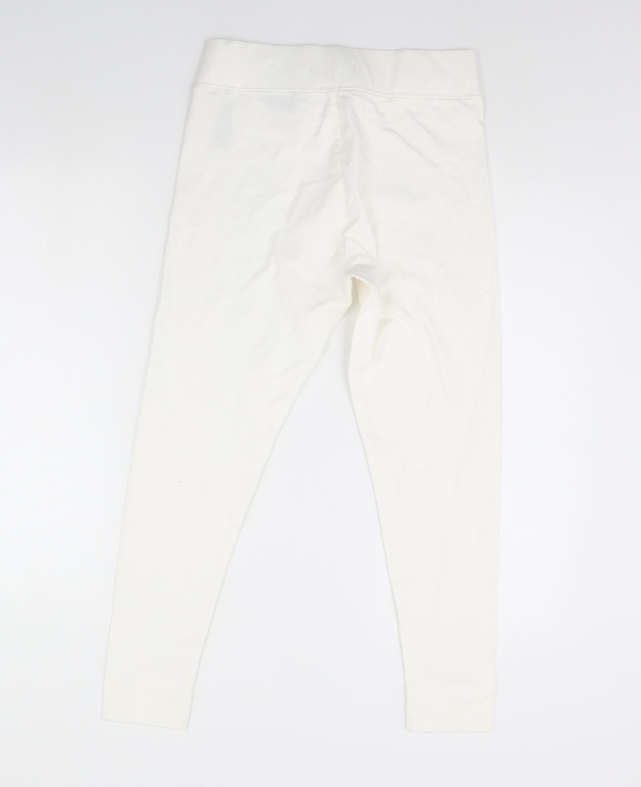 m&s Womens White   Capri Leggings Size 12 L29 in