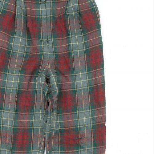 Edinburgh Womens Green Check  Trousers  Size 14 L30 in