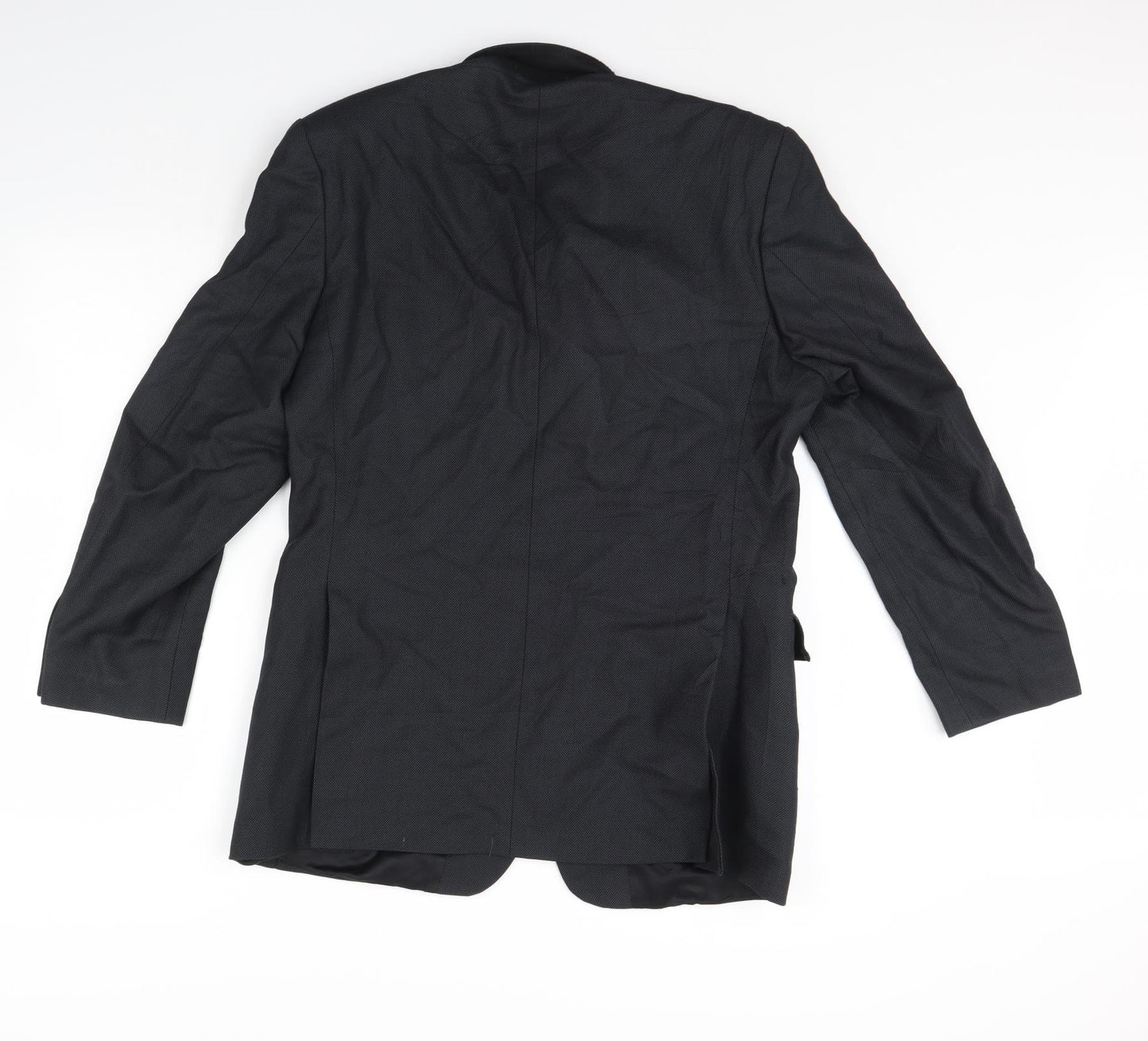 Preworn Mens Black   Jacket Blazer Size 38  - Shoulder Pads