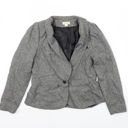 Monsoon Womens Grey   Jacket Blazer Size 16  - Shoulder Pads