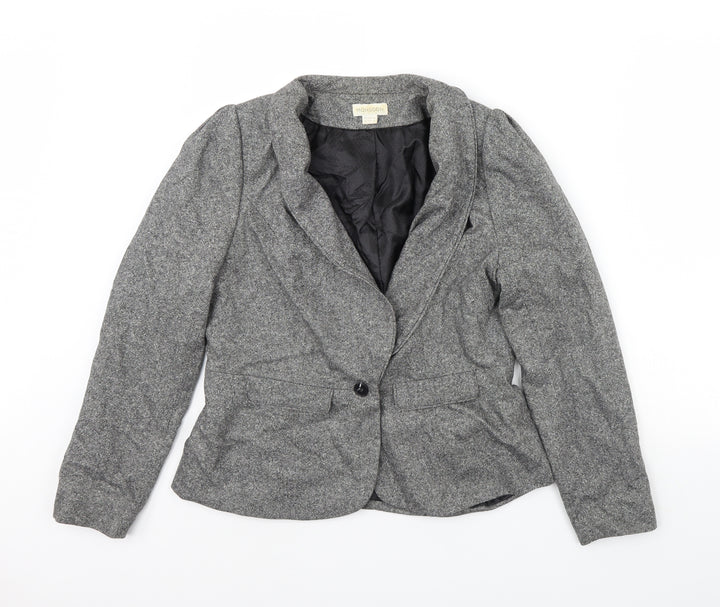 Monsoon Womens Grey   Jacket Blazer Size 16  - Shoulder Pads