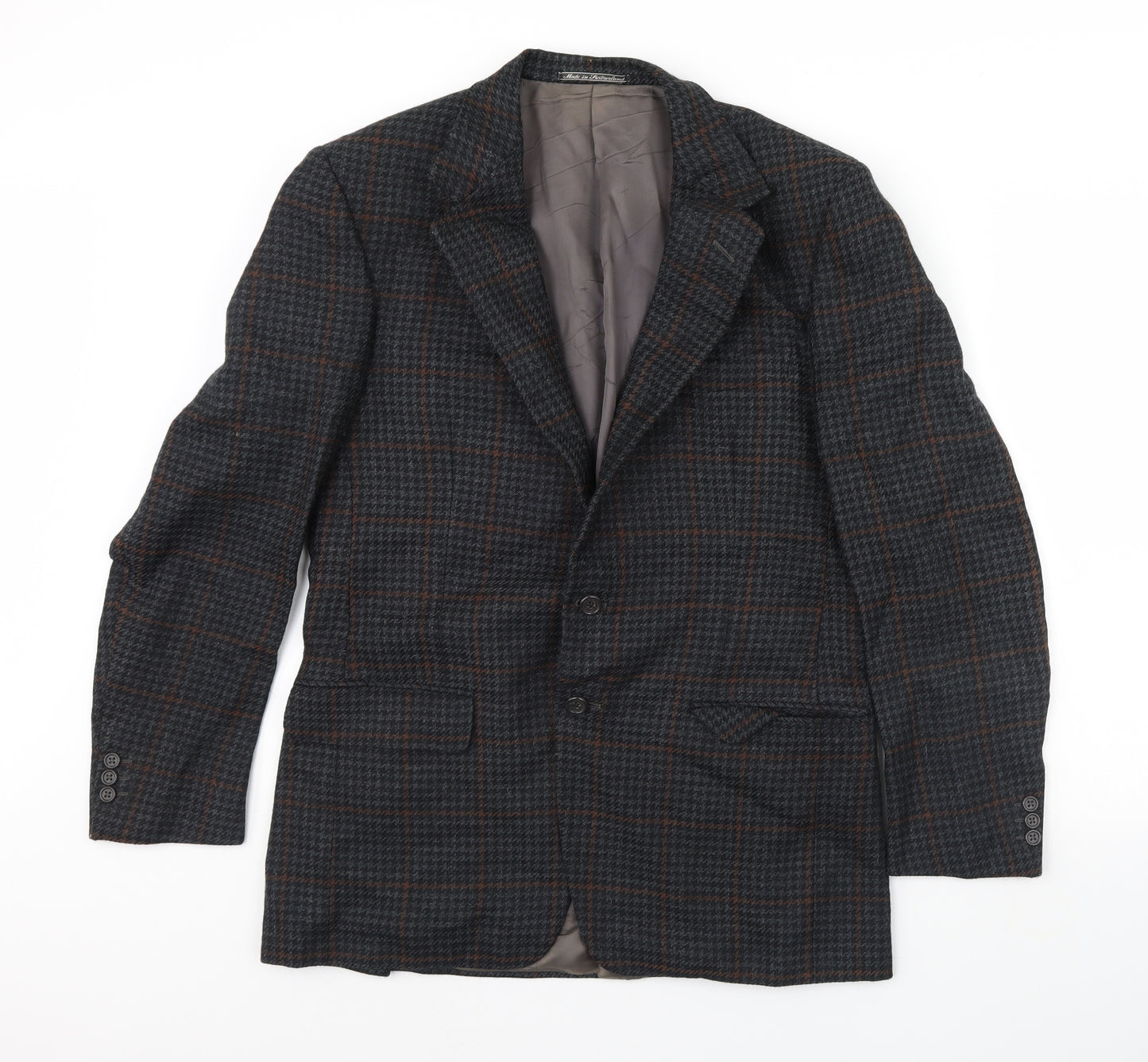 Preworn Mens Black   Jacket Blazer Size 40  - Shoulder Pads