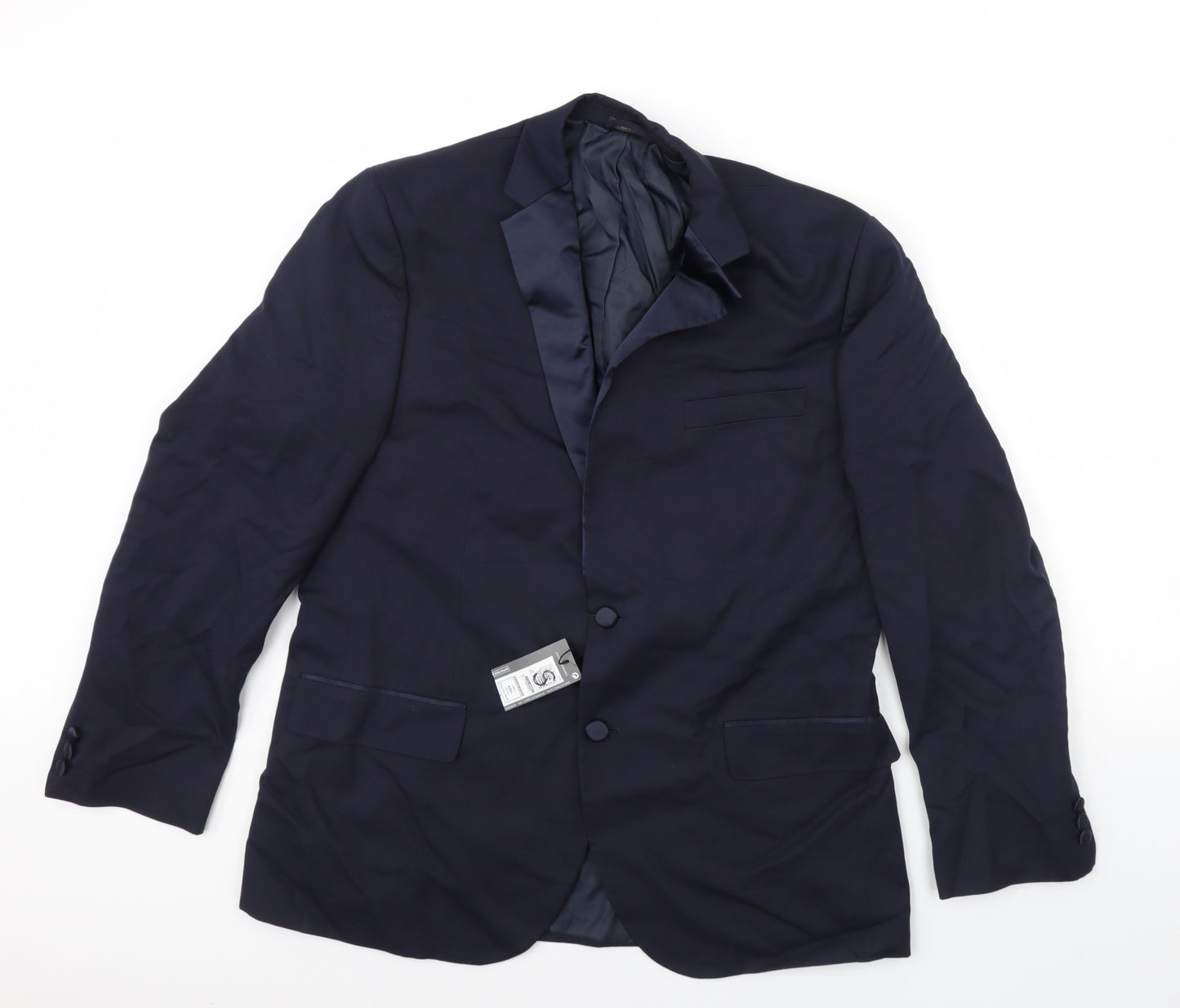 M&S Mens Blue   Jacket Blazer Size 42  - Shoulder Pads