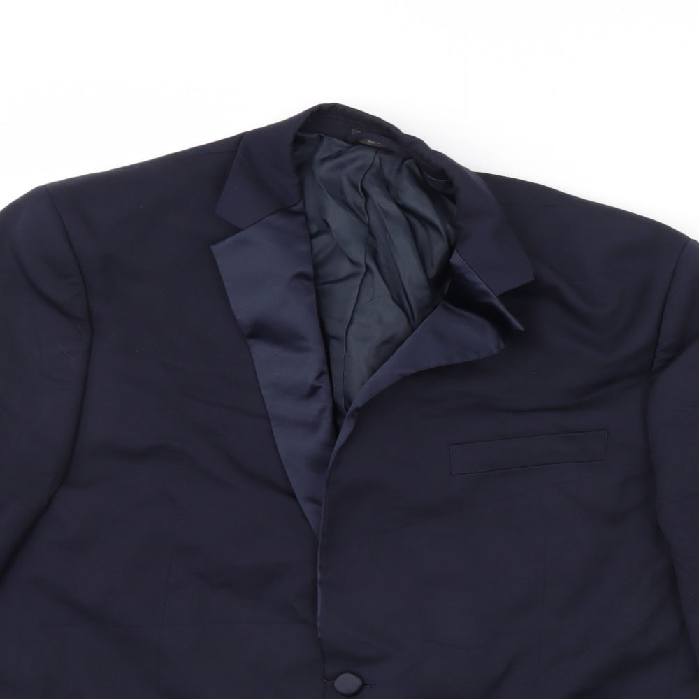 M&S Mens Blue   Jacket Blazer Size 42  - Shoulder Pads