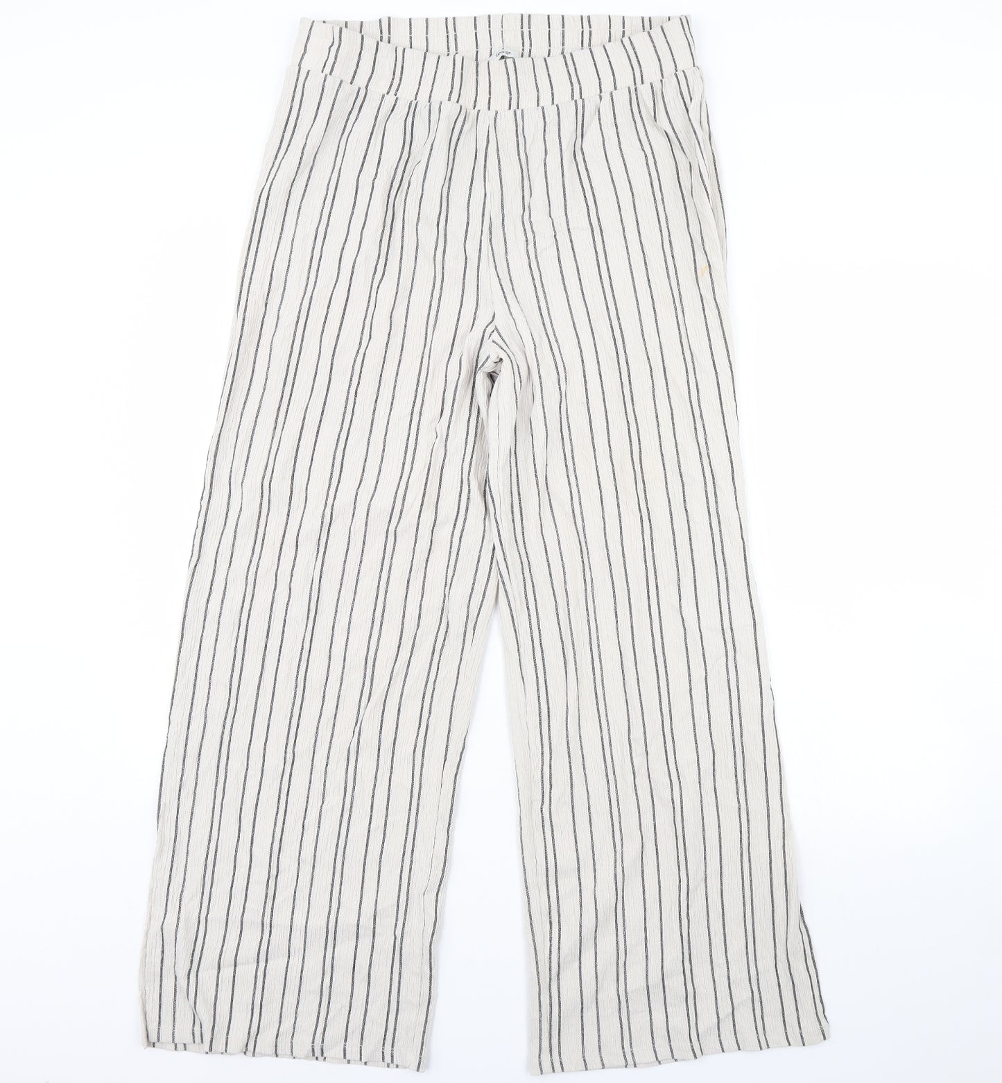 George Womens Ivory Striped  Trousers  Size 16 L30 in