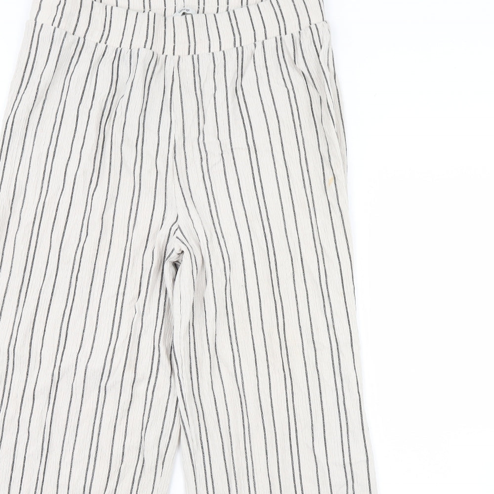 George Womens Ivory Striped  Trousers  Size 16 L30 in