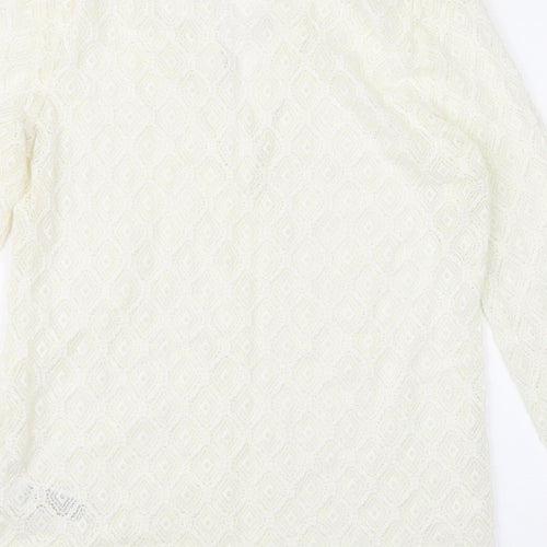 Per Una Womens Ivory  Lace Basic Blouse Size 10