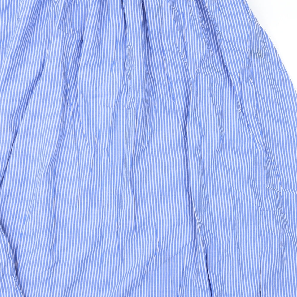 SheIn Womens Blue Striped  A-Line Skirt Size M