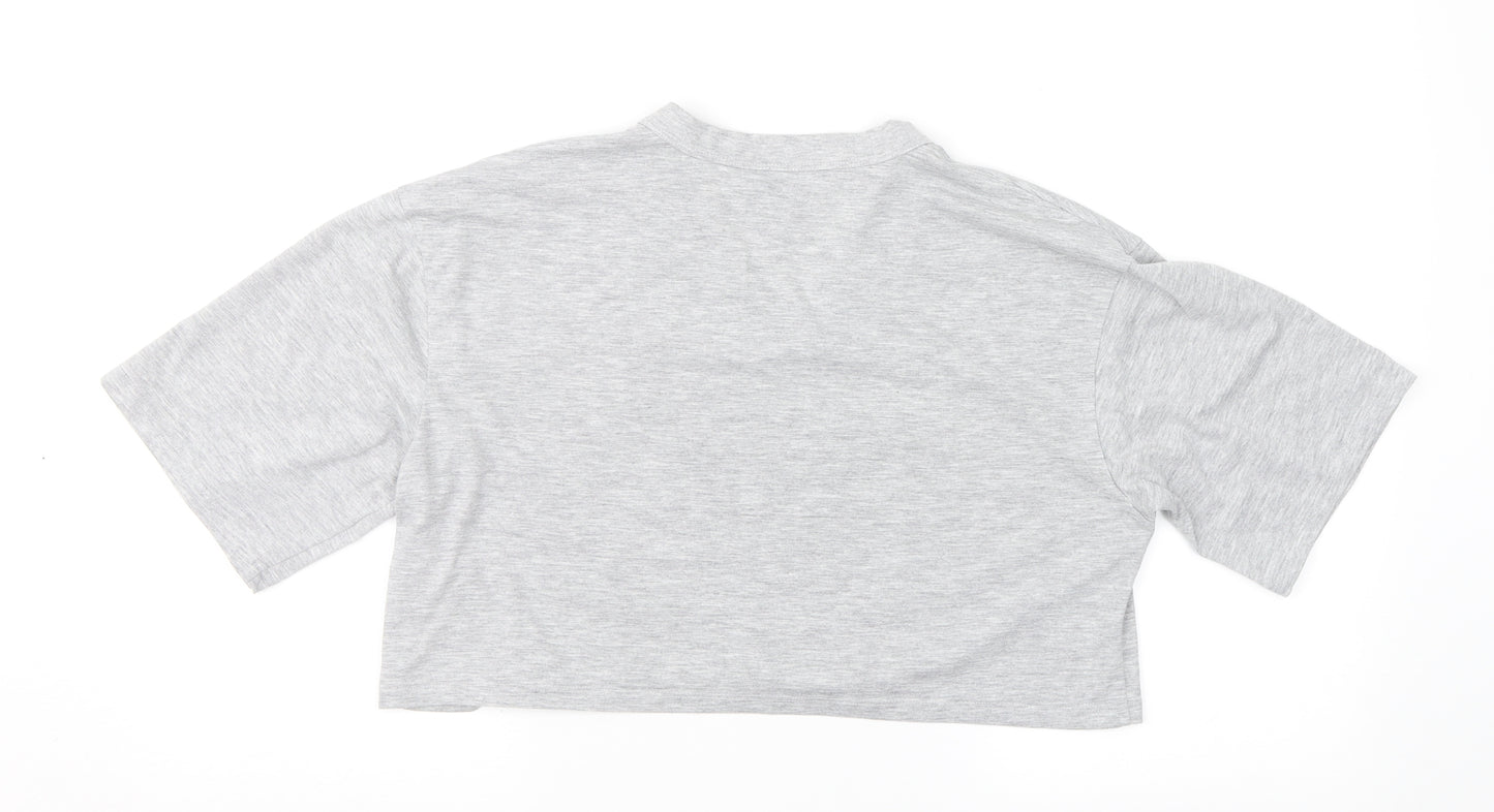 IVY PARK Womens Grey   Cropped T-Shirt Size S