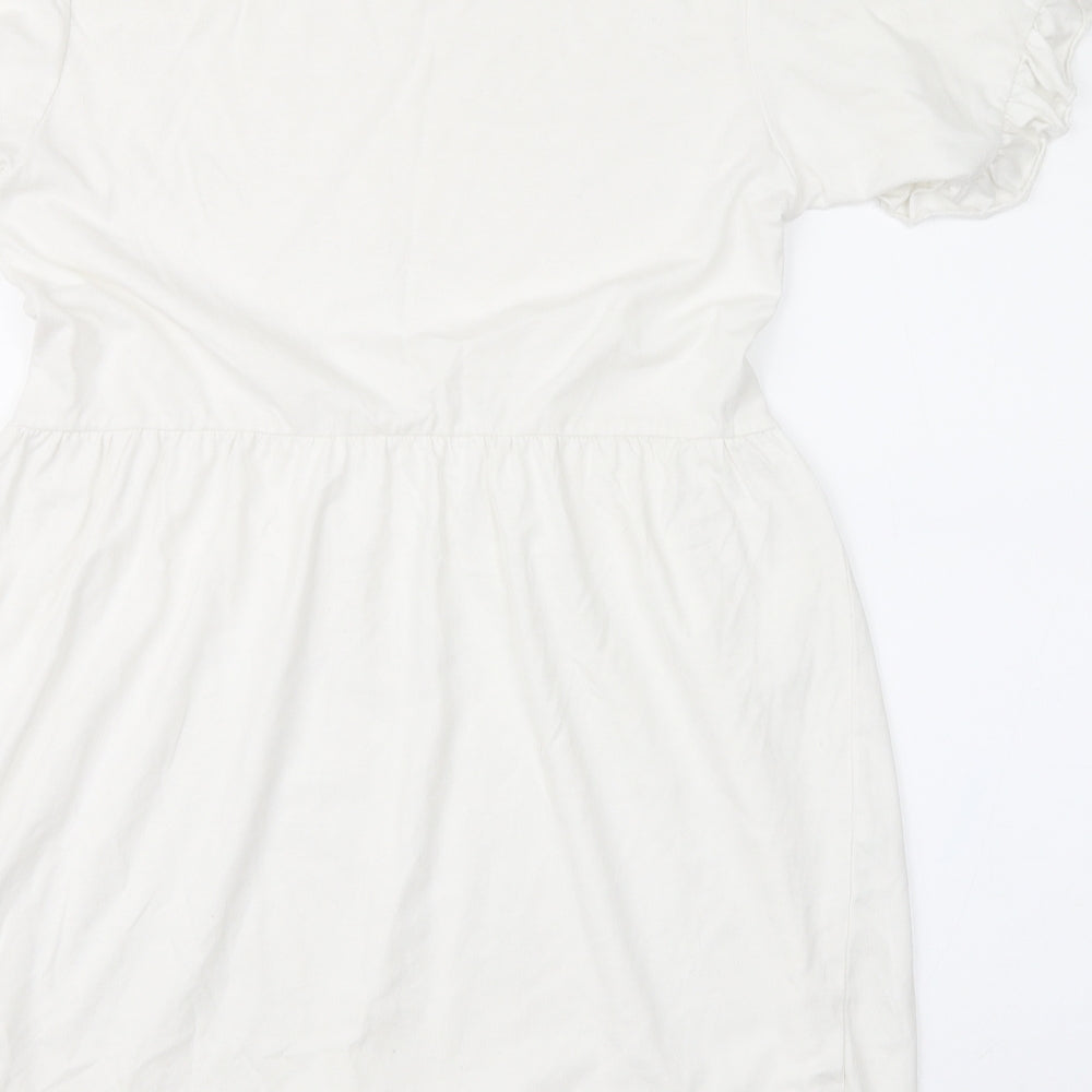 Missguided Womens White  Jersey Fit & Flare  Size 12