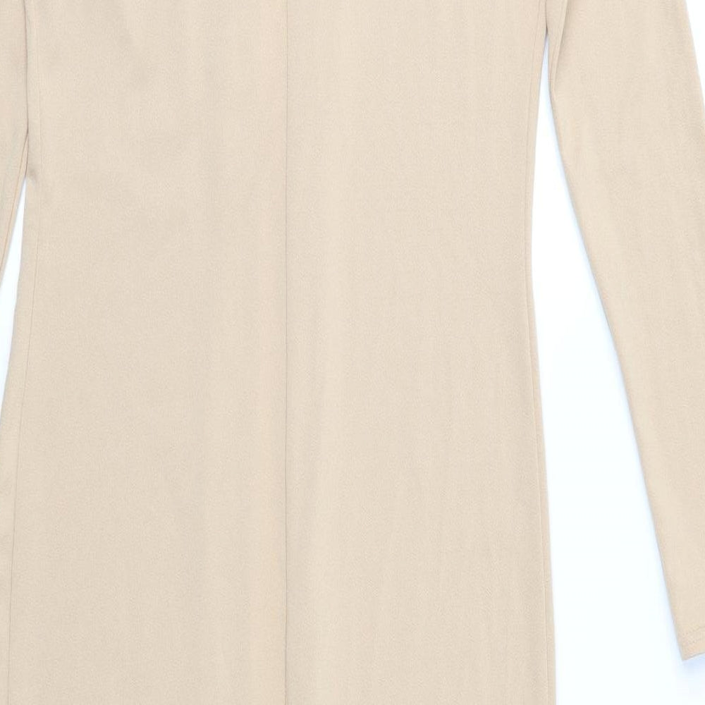 Missguided Womens Beige   Overcoat Coat Size 6