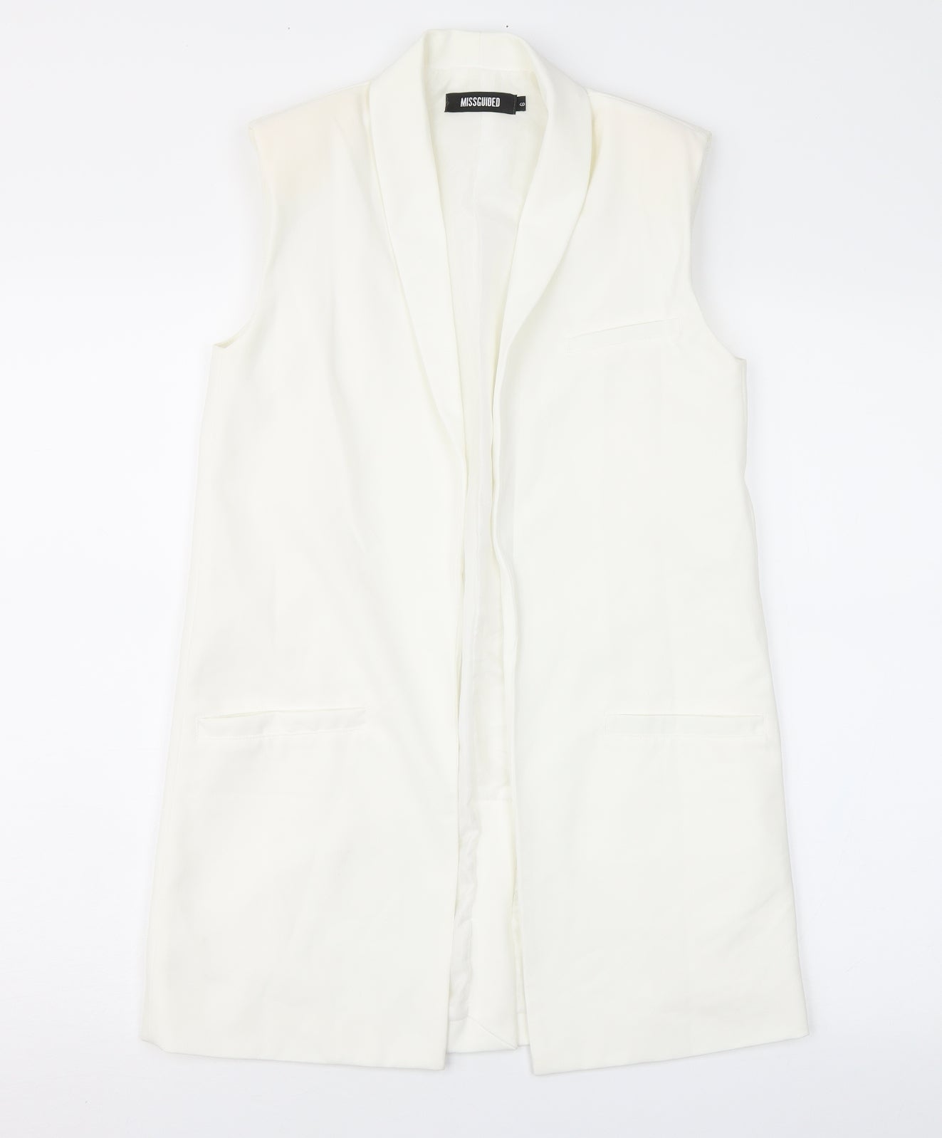 Missguided Womens White   Jacket Waistcoat Size 6