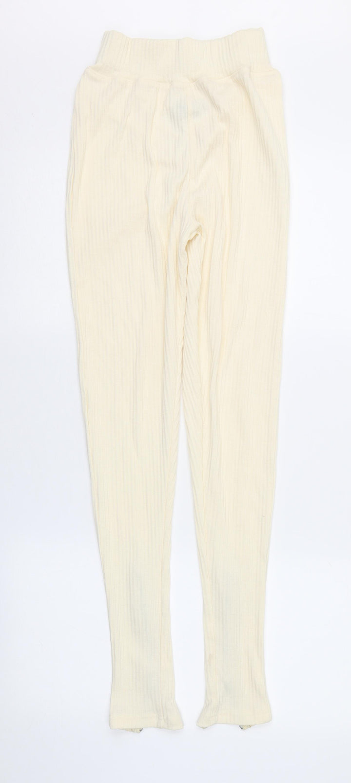PRETTYLITTLETHING Womens Ivory   Trousers  Size 6 L31 in