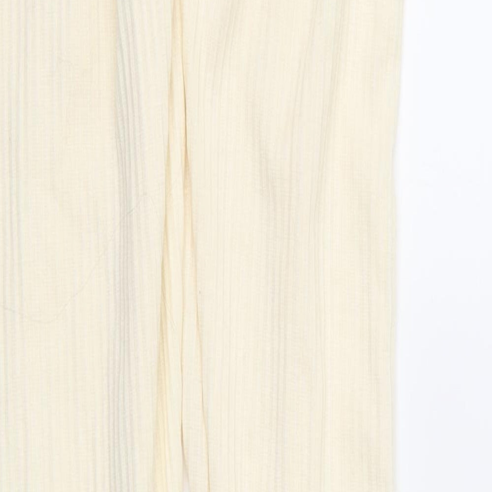 PRETTYLITTLETHING Womens Ivory   Trousers  Size 6 L31 in